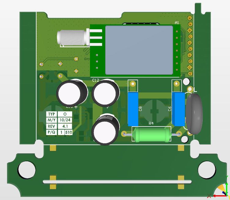 E32 Power / Control Board — 3d bottom